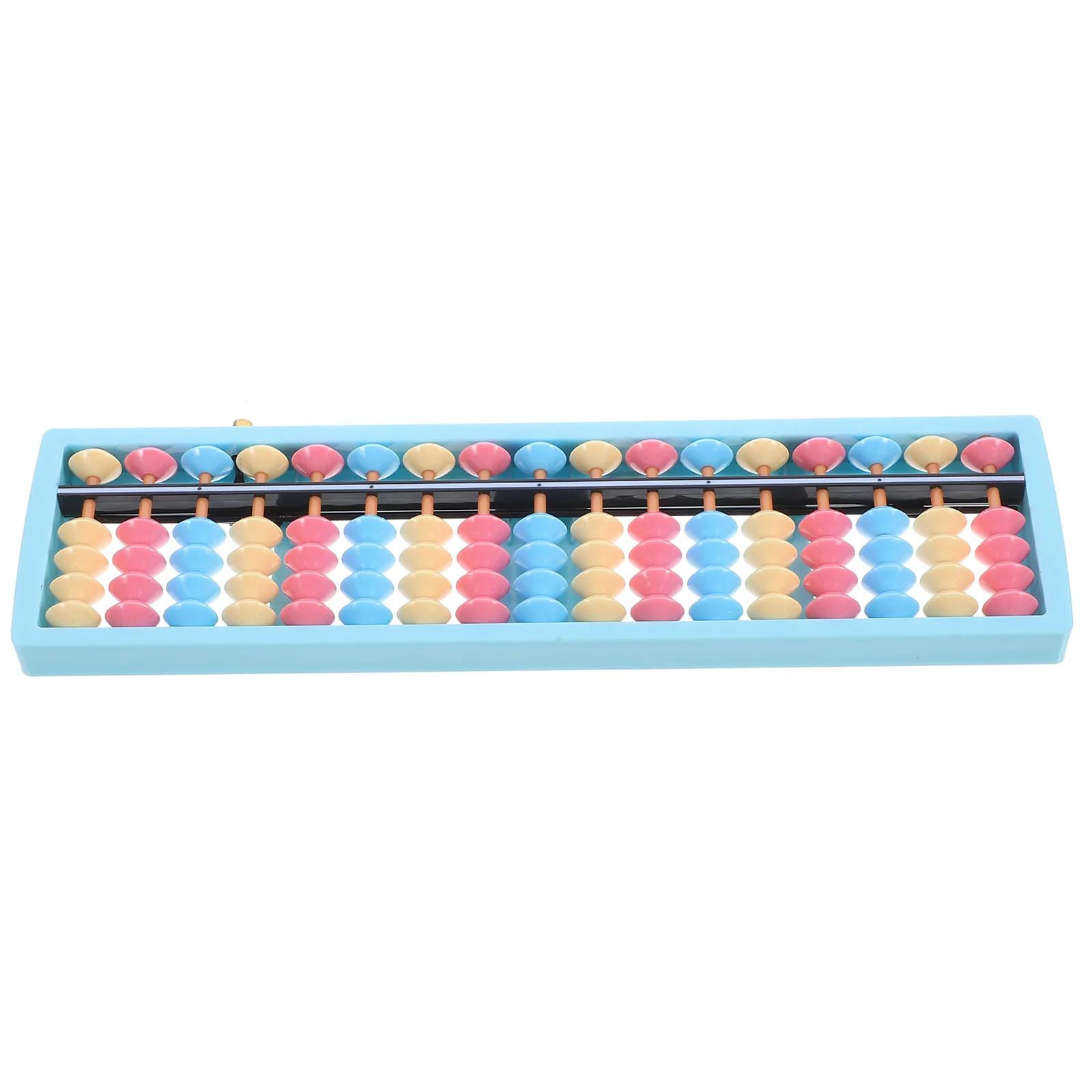 Abacus 17- Rod for Math Bead Counter Vintage Kids Chinese Educational Toy Portable Plastic Sky-blue Learning Child