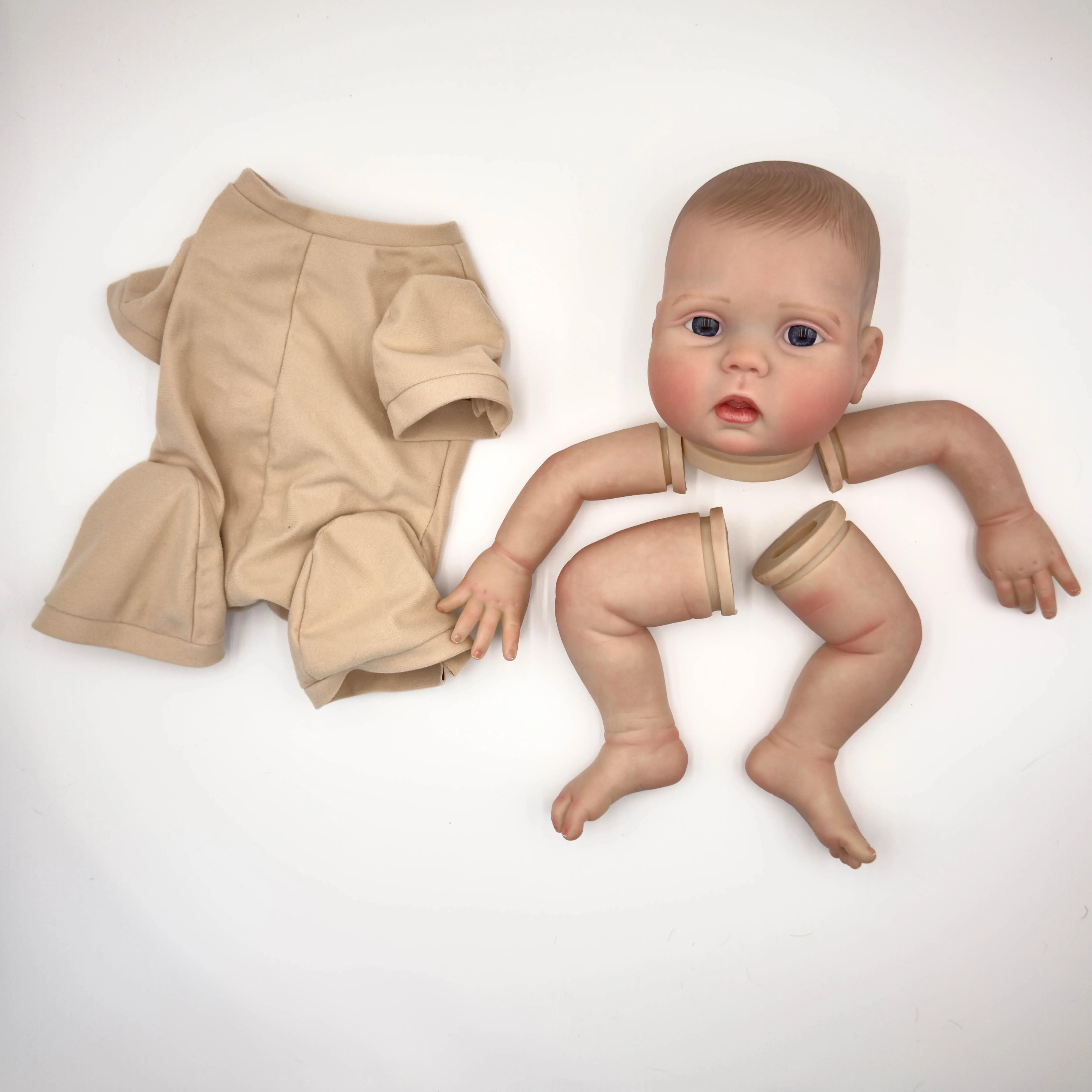 NPK-Kit de muñeco realista sin terminar Lucy, 20 pulgadas, con pelo dibujado a mano, piezas de muñeca pintadas para figuras coleccionables DIY