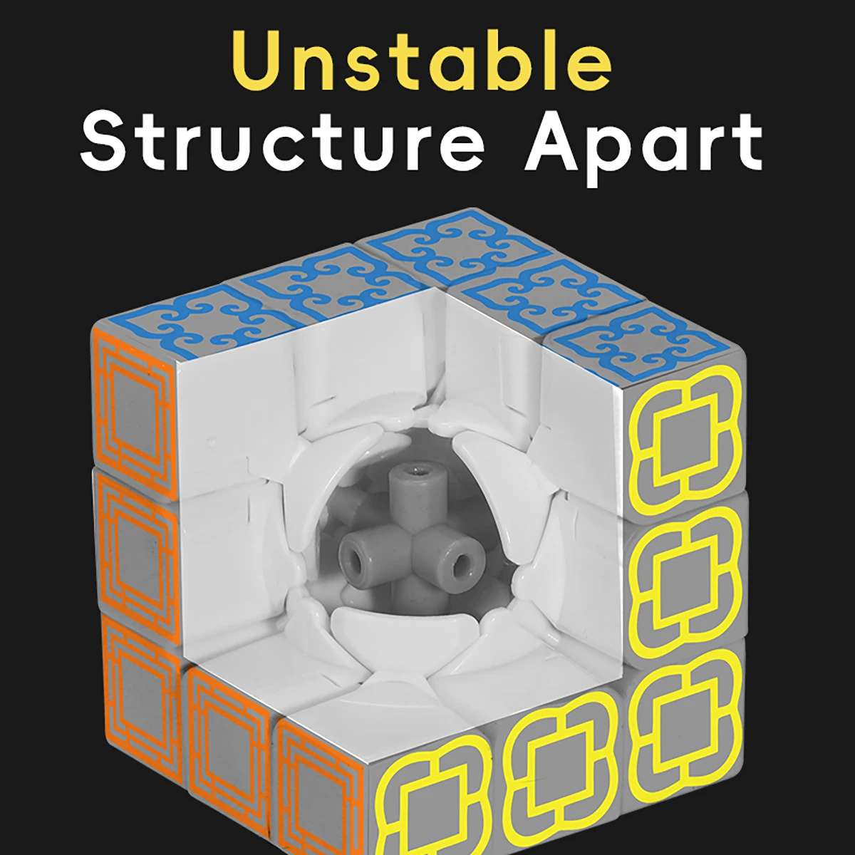 マジックキューブ 3x3x3 クイックツイスト UV プリントナイトライト縁起の良い雲ストレス解消パズルプロのゲーム子供のおもちゃ