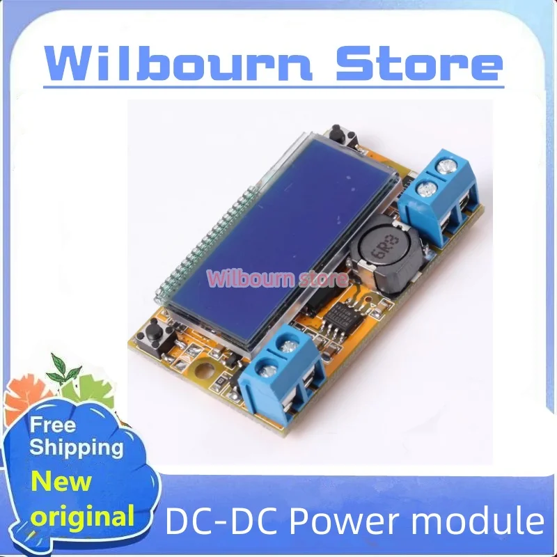 Ajustável Tensão Reduzir e Estabilizar Módulo de Alimentação com Display LCD, DC-DC