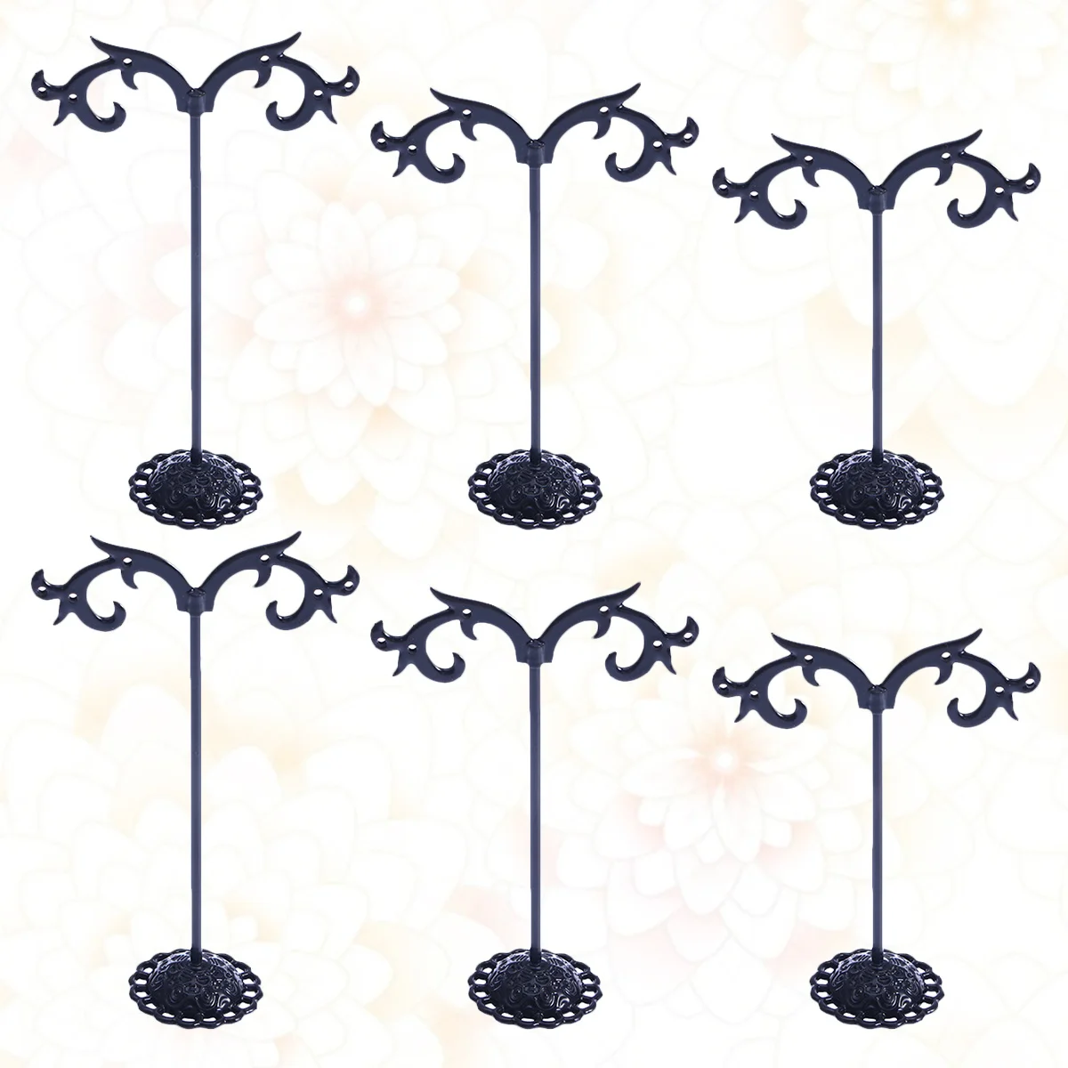 6Pcs Earrings Rack Iron Art Jewelry Holders Display Stand Rings Necklaces Bracelets Organizer Gift Earrings Rack