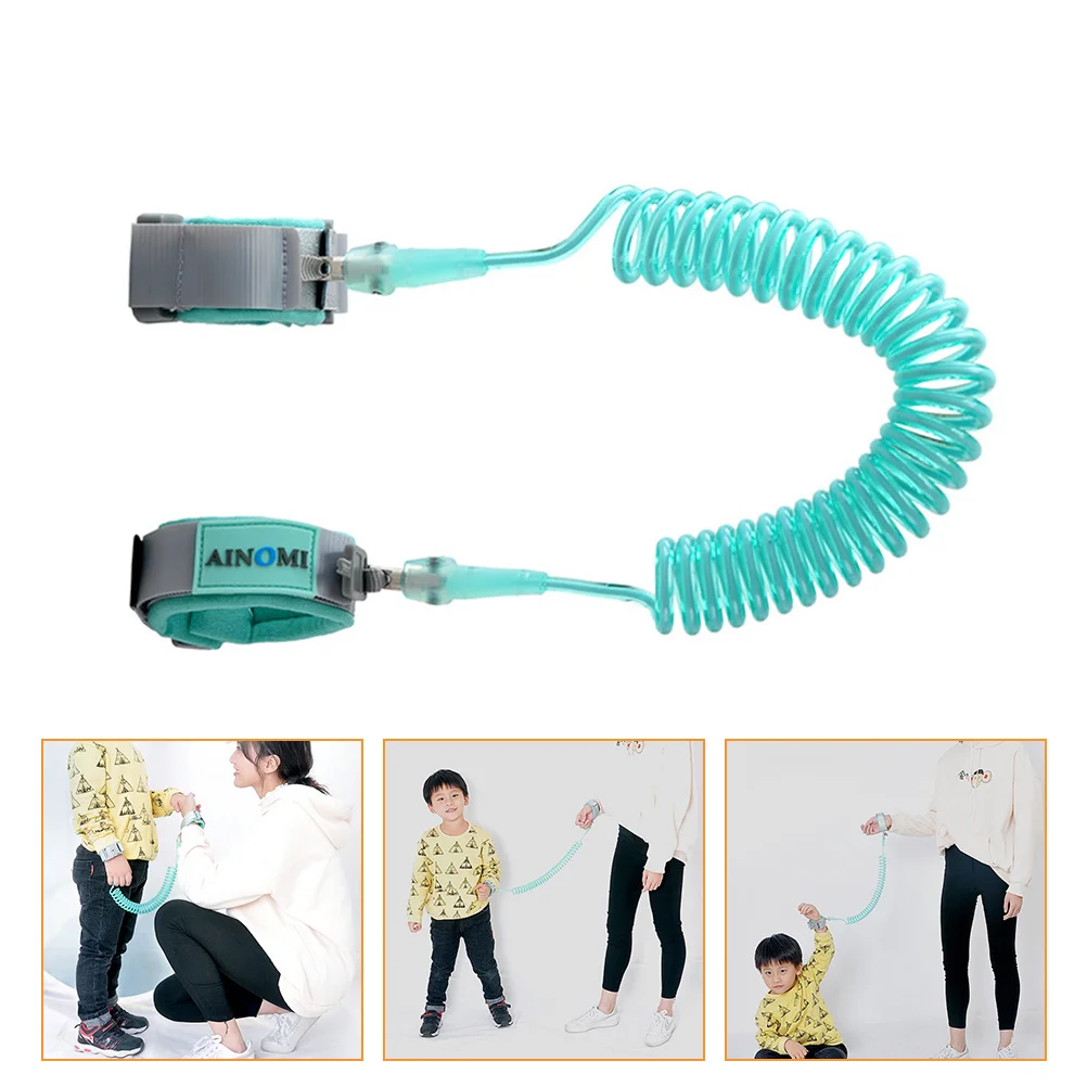 Safety Lock Anti Lost Wrist .5m Green Baby Wristband Toddler Harness Steel Wire Reinforced Strong Flexible Rope Parent