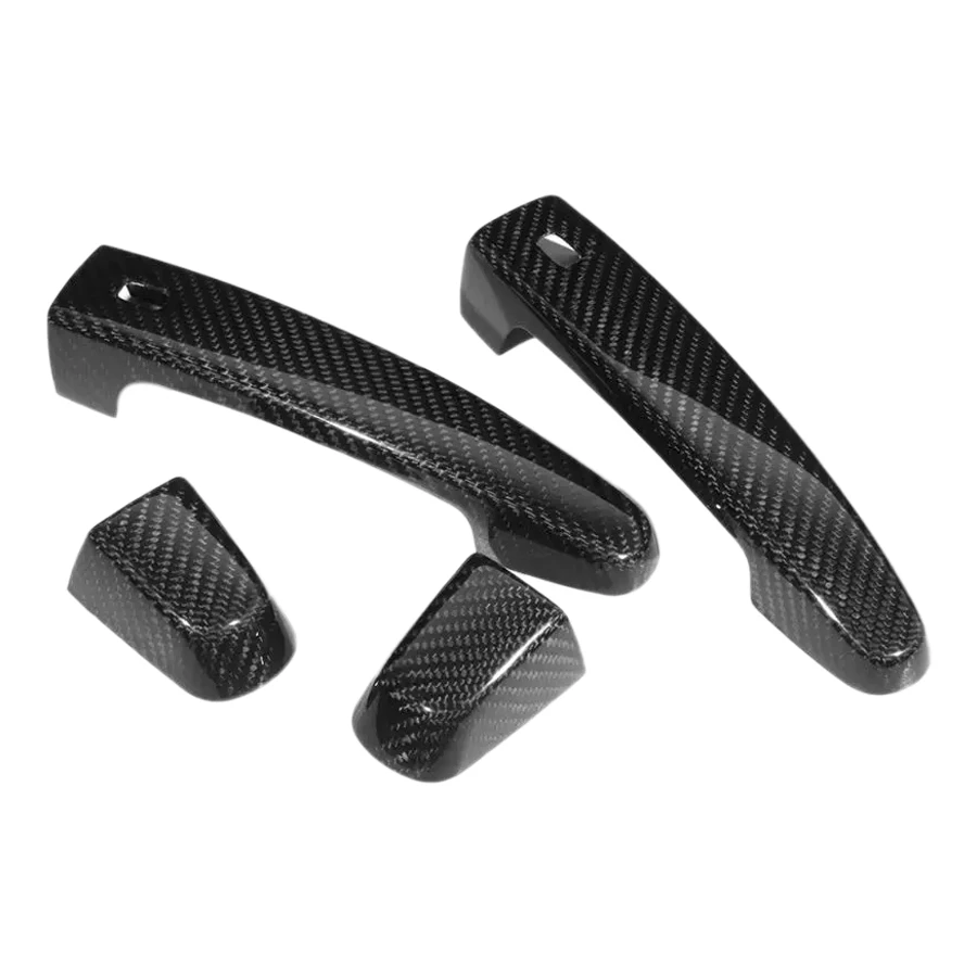 4Pcs Carbon Fiber Side Door Handle Cover Trim Fit for Chevrolet Camaro 2017-2018 Car Accessories