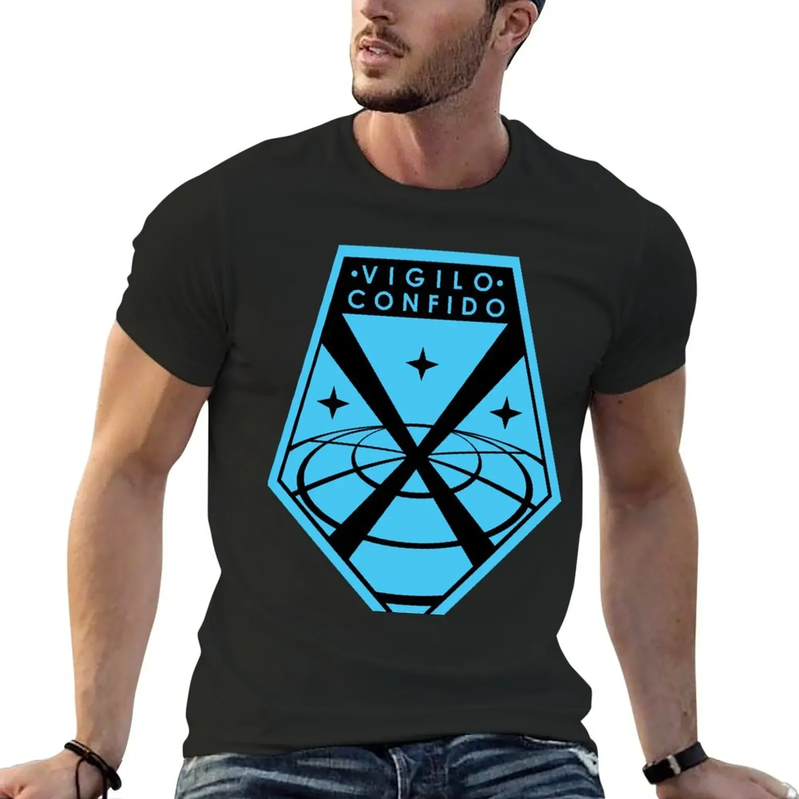 

Vigilo Confido XCOM Logo Essential T-Shirt street wear cotton graphic tees anime t shirts mens t shirts top quality