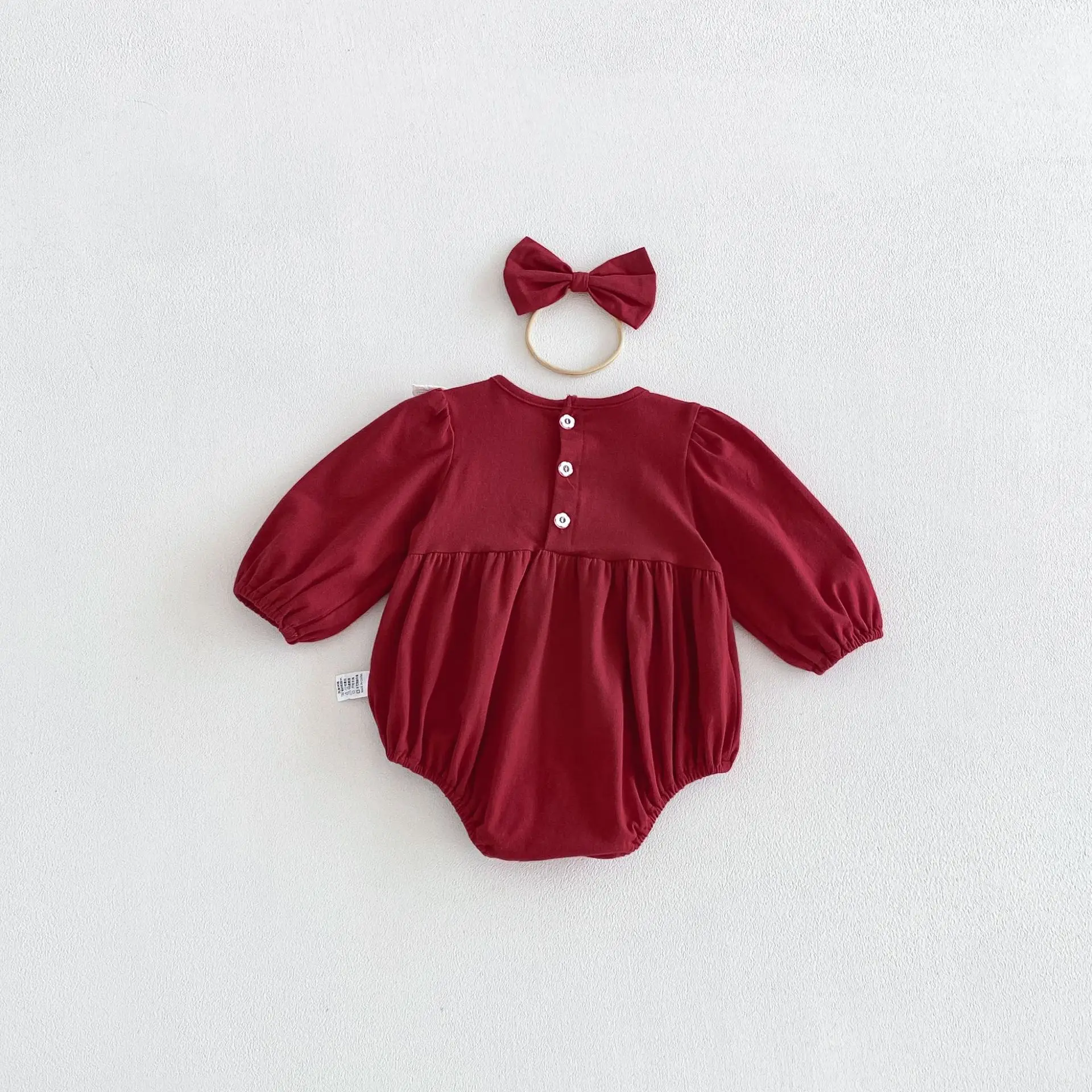 2026 Autumn Baby Bodysuits And One-pieces 0-24M Baby Girls Clothes Lace Embroidered Collar Bodysuit For Newborns with Headbands