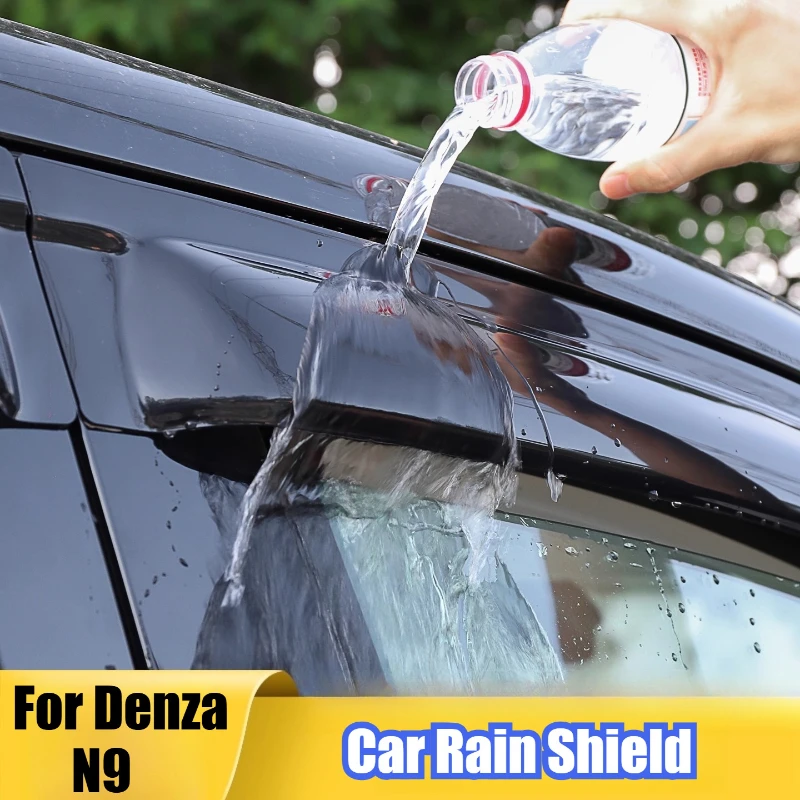 

For Denza N9 Window Rain Shield Rearview Mirror Rain Eyebrow Car Deflector Modified Car Sunshade Sun Visor Exterior Accessories
