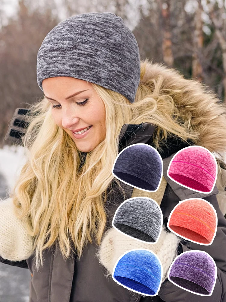 AliExpress WRELS Winter Warm Cycling Cap Men's Balaclava Sports Knitted Hat Soft Beanie Velvet lining For Running Jogging Cycling Skiing