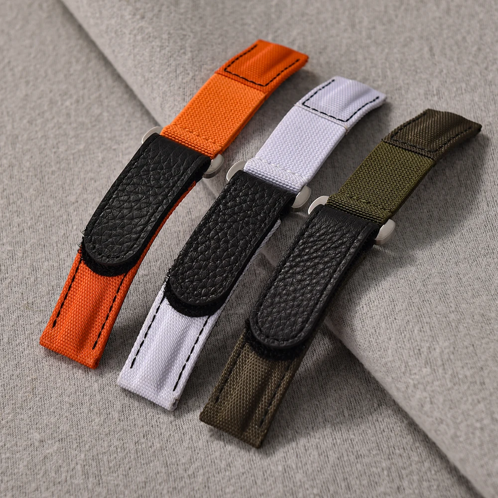 Upgraded 20mm Hook and Loop Quick Dry Watch Band Elastic Canvas Sailcloth Nylon Watch Strap for Garmin