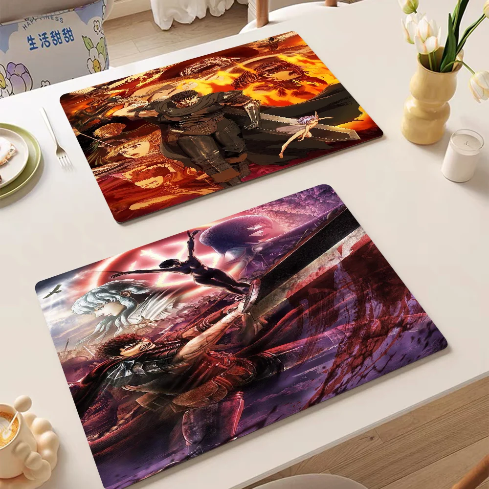 

Berserk Japanese Anime Coffee Mat Dish Draining Mat Drying Mat Quick Dry Bathroom Drain Pad Kitchen Faucet Placemat