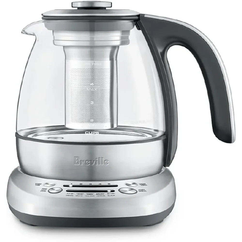 Bre ville Btm500clr Smart Tea Infuser Kompakte Tee maschine, gebürsteter Edelstahl 8.3 "x 8.3" x 9.3"