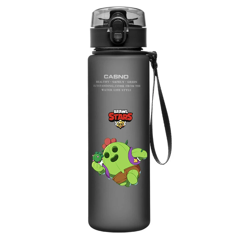 Characters Brawl Water Cup 560ml Anime water Bottle Plastic Portable Sports Large Capacity Anime Water Cup Spike Leon Black Crow