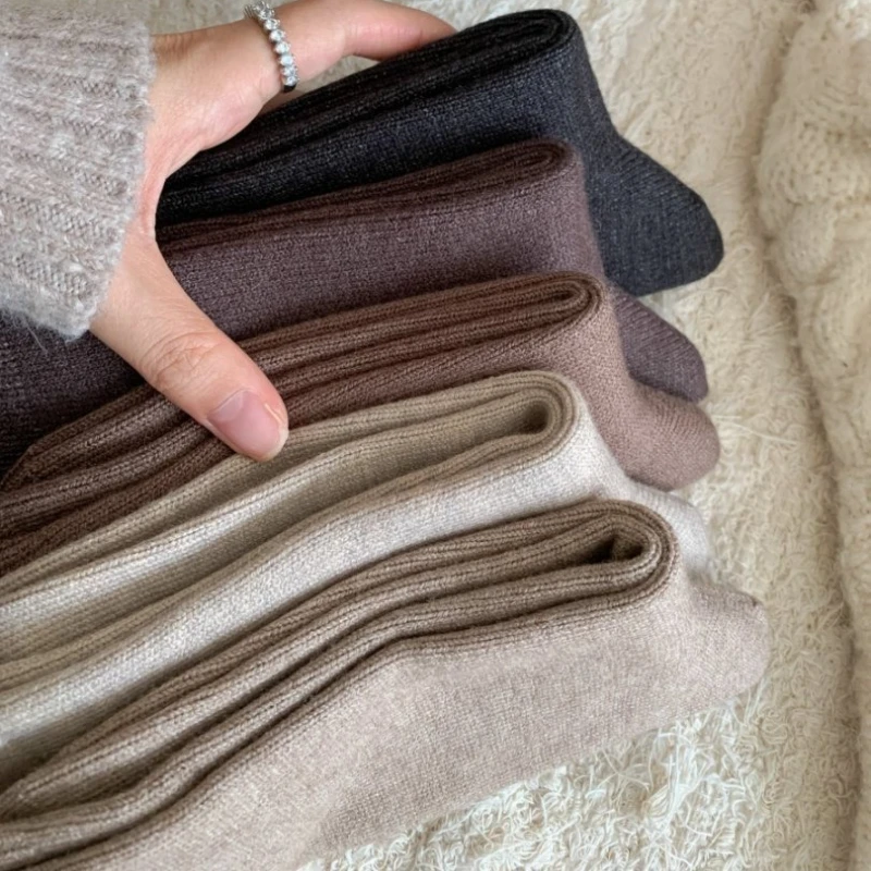 Autumn and Winte Thickened Warm Women Socks Color Matching Retro Medium Tube Socks Japanese Harajuku Vintage Thermal Long Socks