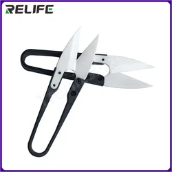 Relife RL-102 cerâmica isolada u-tesoura de alta dureza tesoura especial para reparação de bateria tesoura corte ferramenta de cabl de bateria