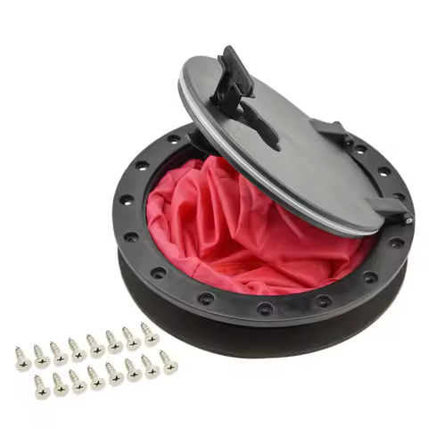 8 inch Kayak Hatch Cover Plastic Inspection Deck Plate Storage Bag with Screw Fishing Boat Replacement Hardware