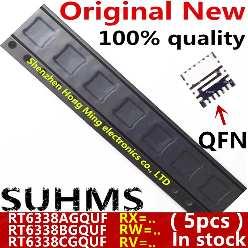 (5piece)100% New RT6338AGQUF RT6338BGQUF RT6338CGQUF RT6338A RT6338B RT6338C RX=.. RW=.. RV=.. QFN-23