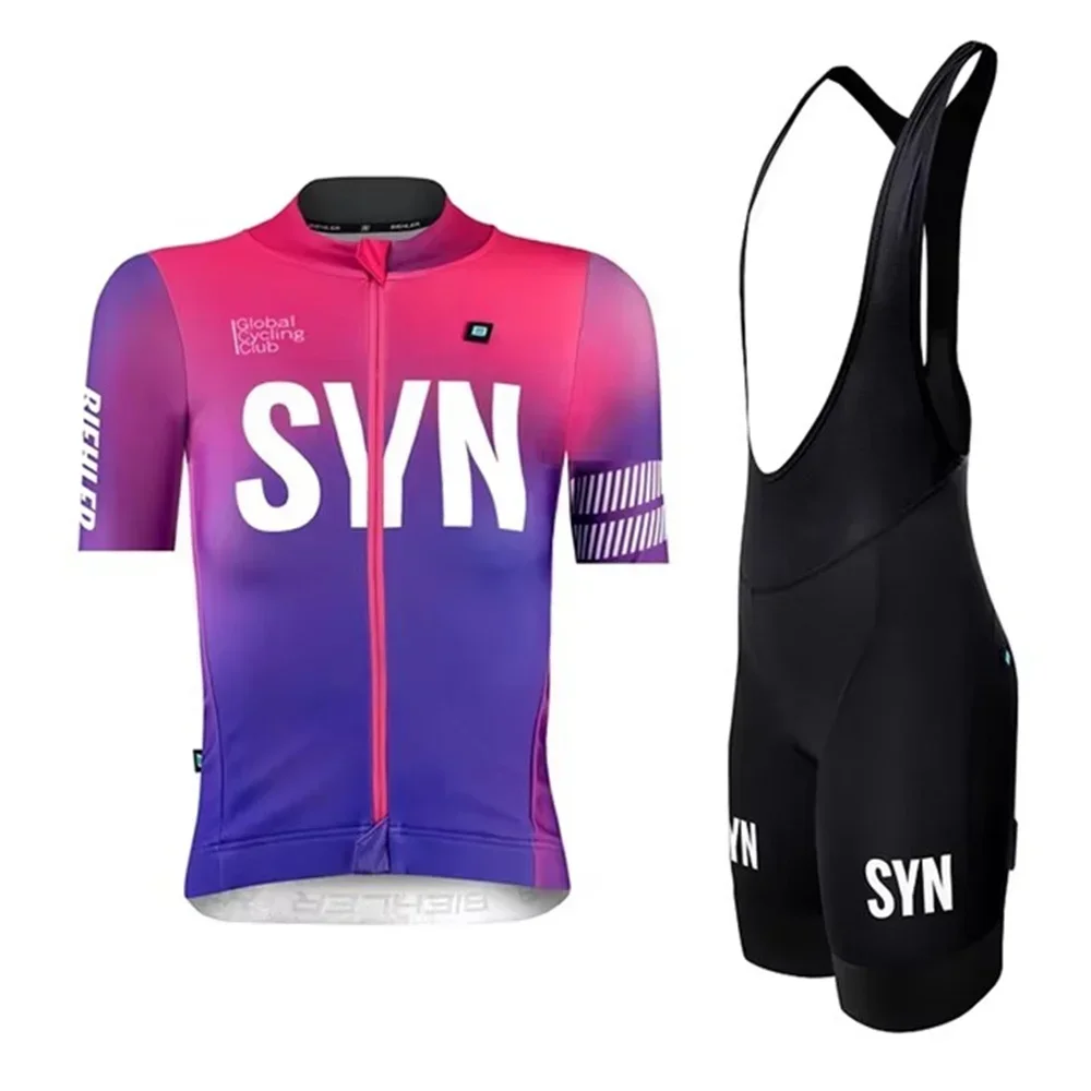 Summer SYN Team Cycling Set Women SYNDICATE Short sleeve Jersey and Bib Shorts Pro Race Bicycle Breathable Clothing Suit 2025