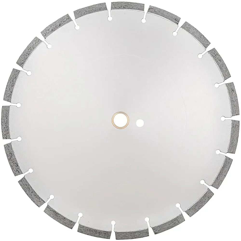 Laser Welded Diamond Saw Blade for Concrete, Brick, Block and Masonry, Heat Treated Blade Core, Dry or Wet, 1" Arbor