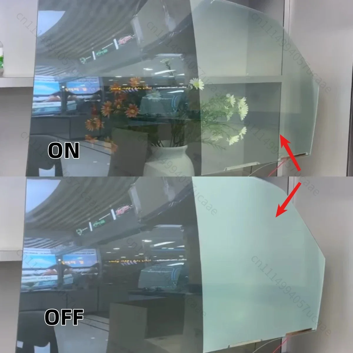 Black PDLC Film for Electric Car Windows 0.45mm with Silicone Glue - Privacy Smart Film Switchable Smart Glass Film