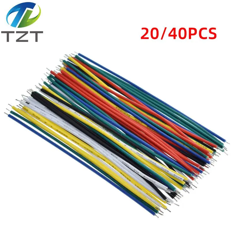 20/40PCS Tin-Plated Breadboard PCB solder cable 24AWG 10CM fly jumper wire cable tin conductor wires 1007-24AWG connector wire