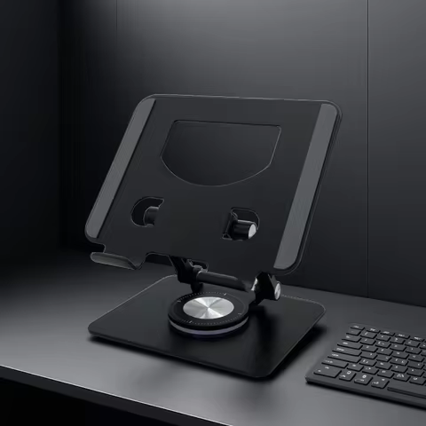 360 ° Suporte giratório para tablet, ajustável, dobrável, suporte de mesa compatível com 4.7-12 polegadas, ipad pro/air/min, laptop, tablet