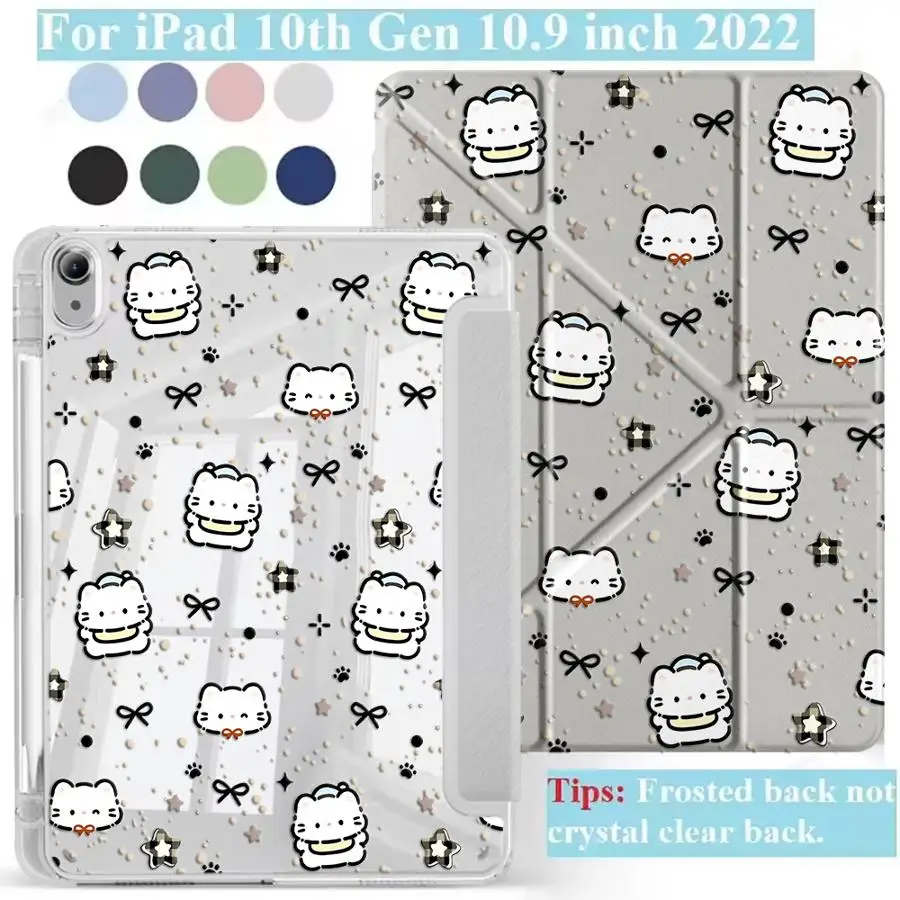 

Tablet Case For iPad Mini 6 7 Pro 2025 Pro 11th 10th 9th 8th 7th 12.9inch Air 4 5 M3 M2 M4 11inch Holder Cover Y-Fold Soft