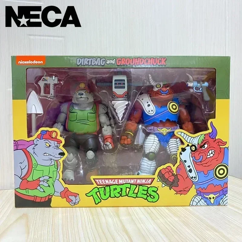 Genuine Neca 54199 Mole Monster Debek Bull Monster Grandchuck Ninja Turtle Animation Action Figure Collection Model Toy Gift