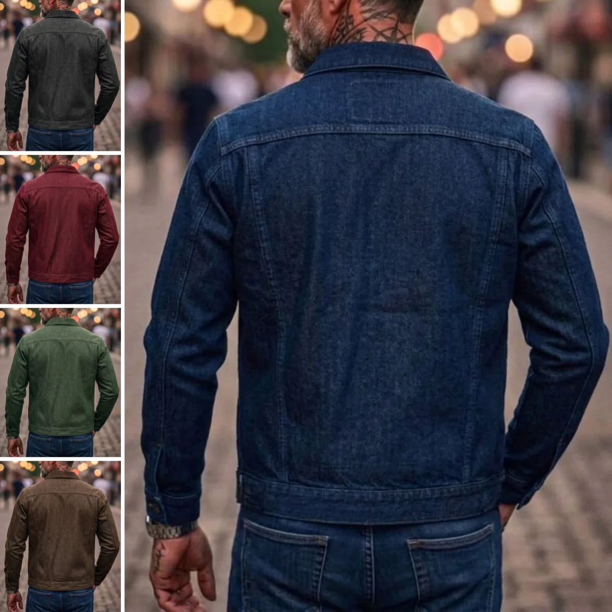 New Spring Autumn Jacket, European And American Vintage Workwear Coat, Multiple Colors In Stock,  Men's Denim
