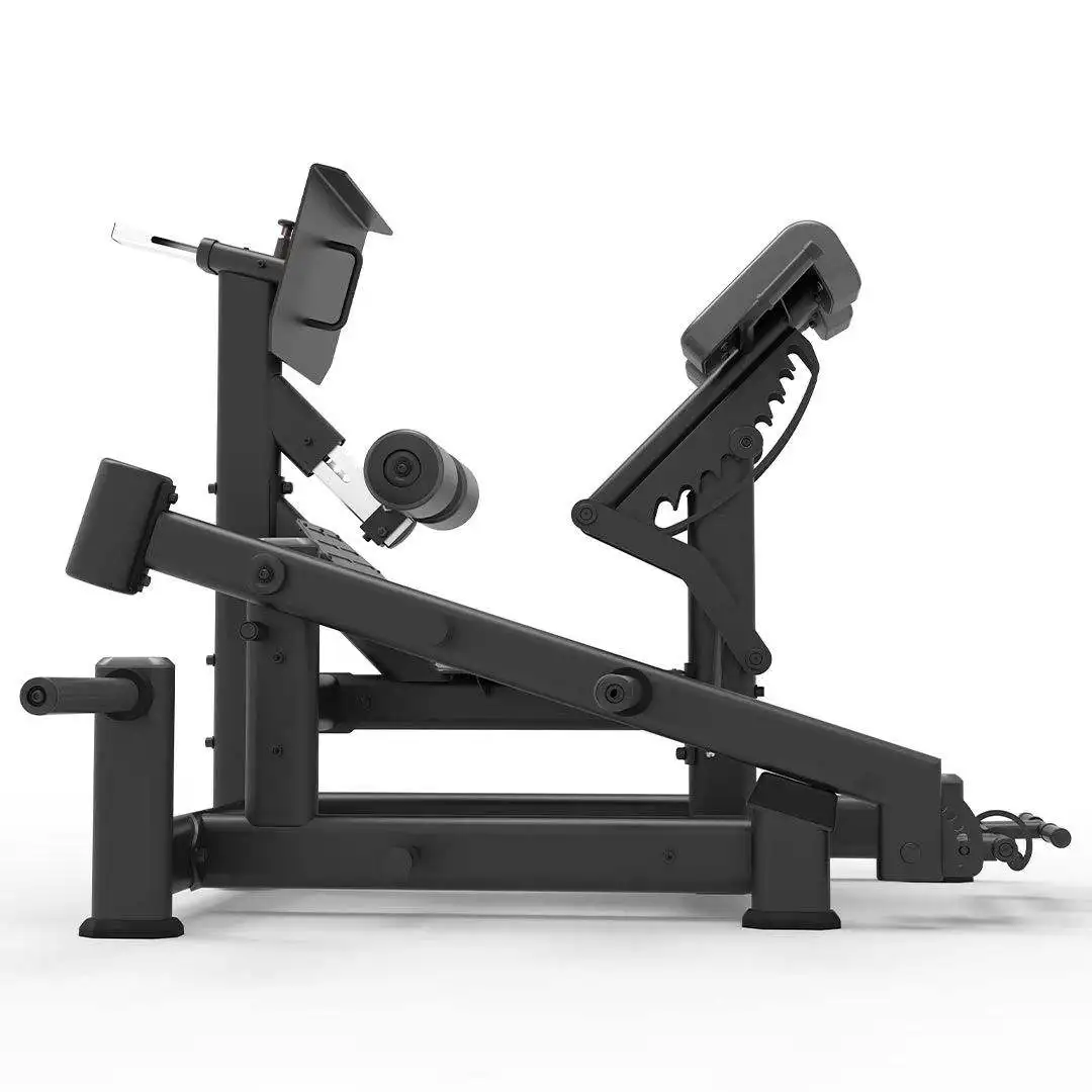 موسع الورك بزاوية مزدوجة الوزن مجانًا مع لوحة تحميل عضلات الورك منشئ أجهزة لياقة بدنية آلة تمارين الورك Thrust حديثًا