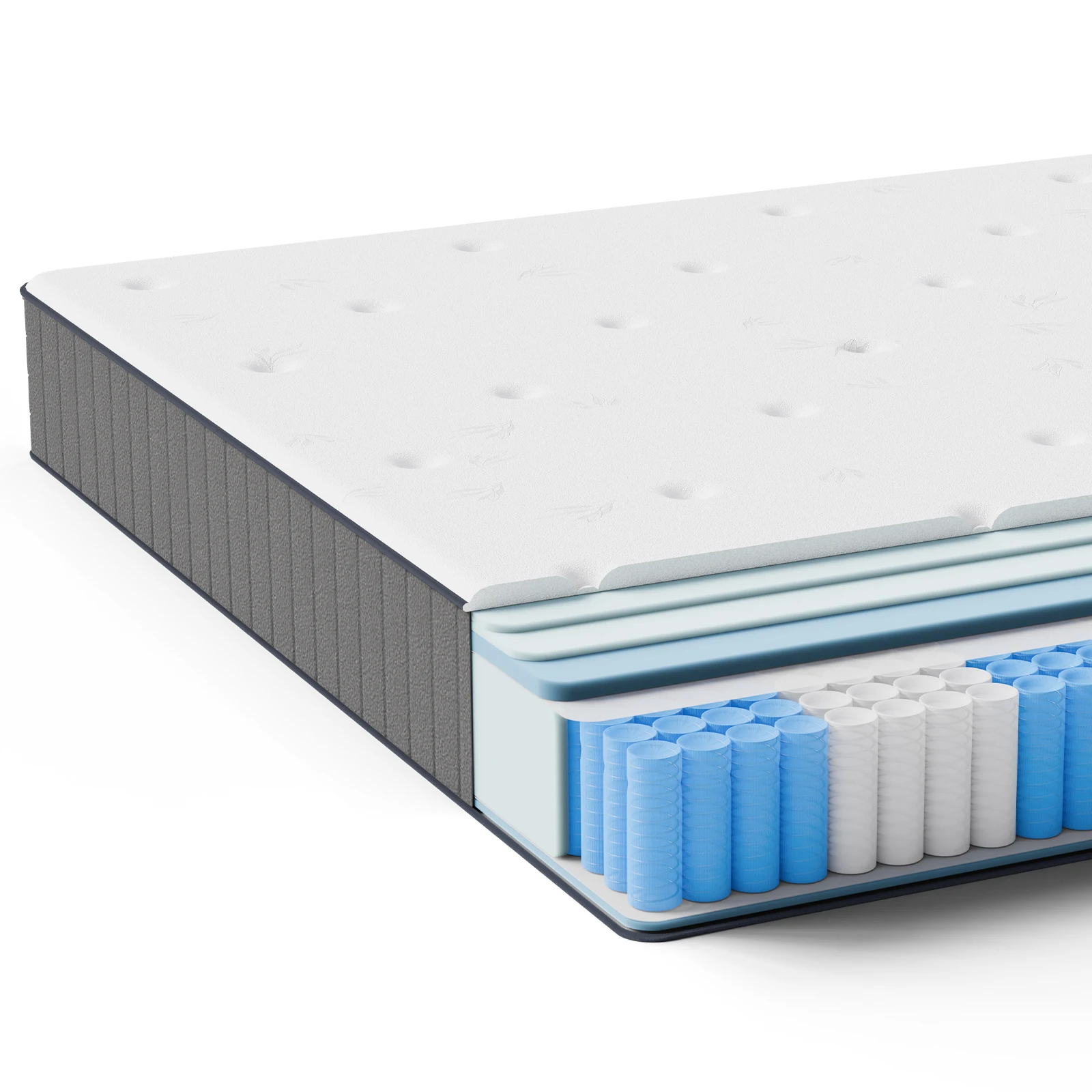 ROYGBIV Matelas à ressorts ensachés 160x200 cm 25 cm de hauteur orthopédique H3 matelas à ressorts ensachés matelas roulé - 160x200cm