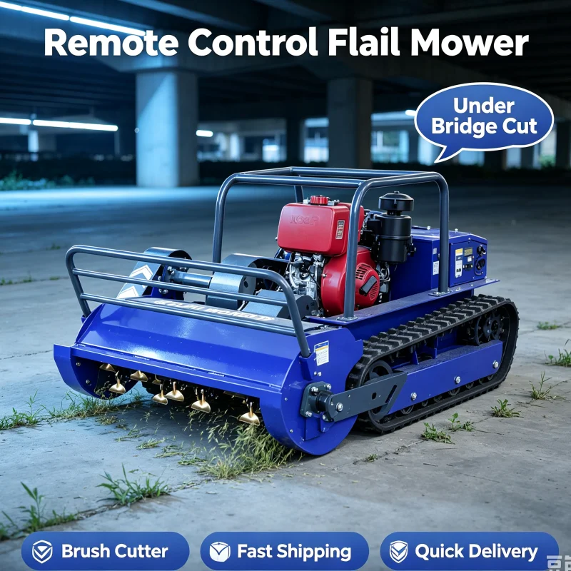 Customized Remote Control Lawn Mower Self Propelled All Terrain Hammer Blade Design Heavy‑Duty For Courtyard Lawn