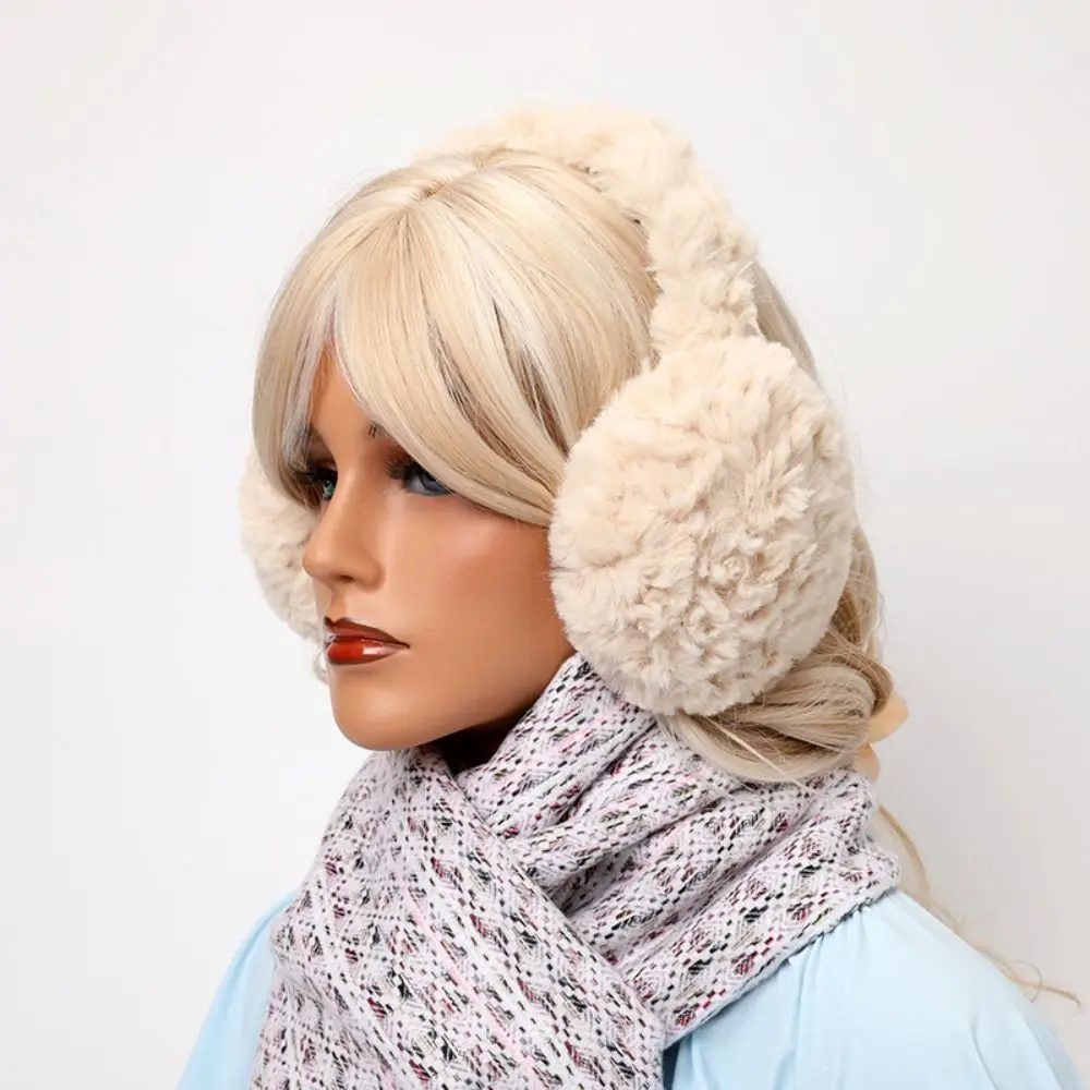 Fashion Warm Ear Warmer Solid Color Ear Protection Folding Earflap Foldable Thickened Winter Earmuffs Outdoor