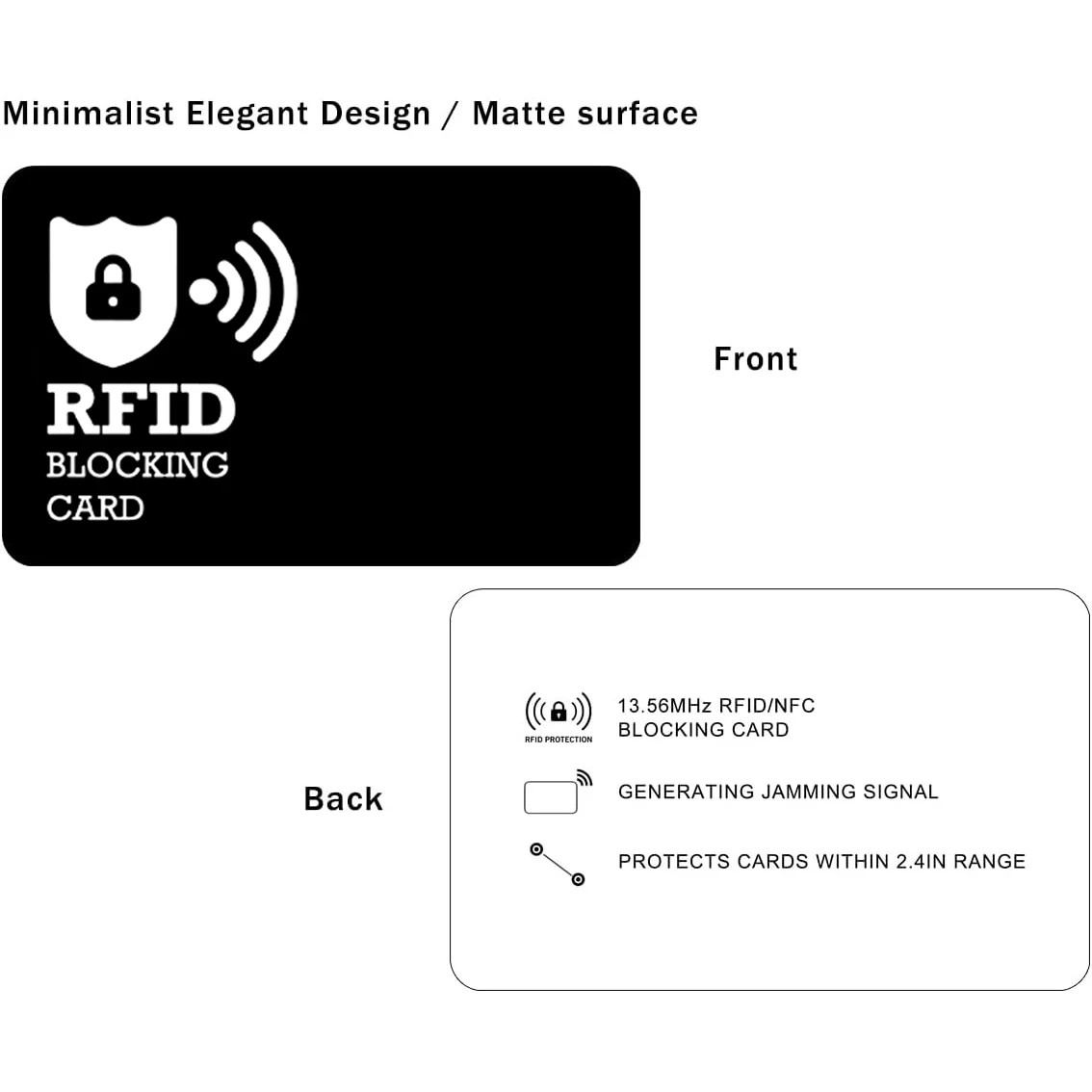 RFID Blocking Card One Card Protect Entire Wallet Purse NFC Contactless Bank Debit Credit Card Protector ID Guard Card Blocker