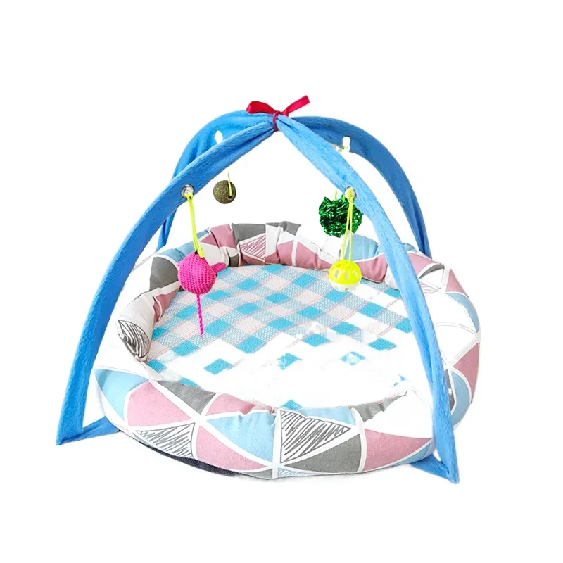 

*Universal cat house for all seasons, summer cat teasing stick self-pleasure, stuffy mouse teasing cat pet toy nest