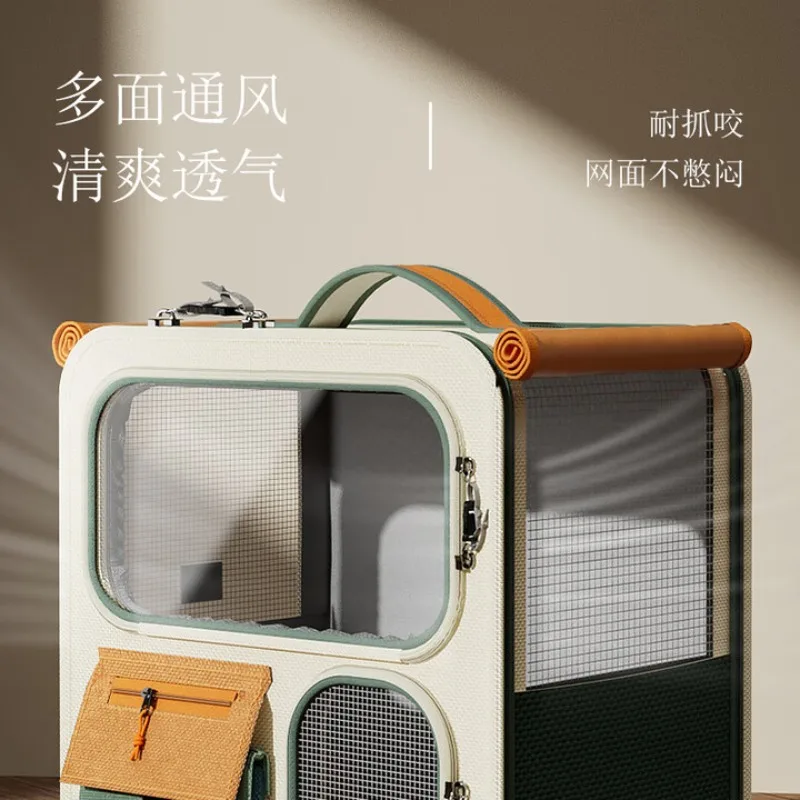 Cat bag out portable trolley case cat backpack pet backpack car dog large capacity suitcase