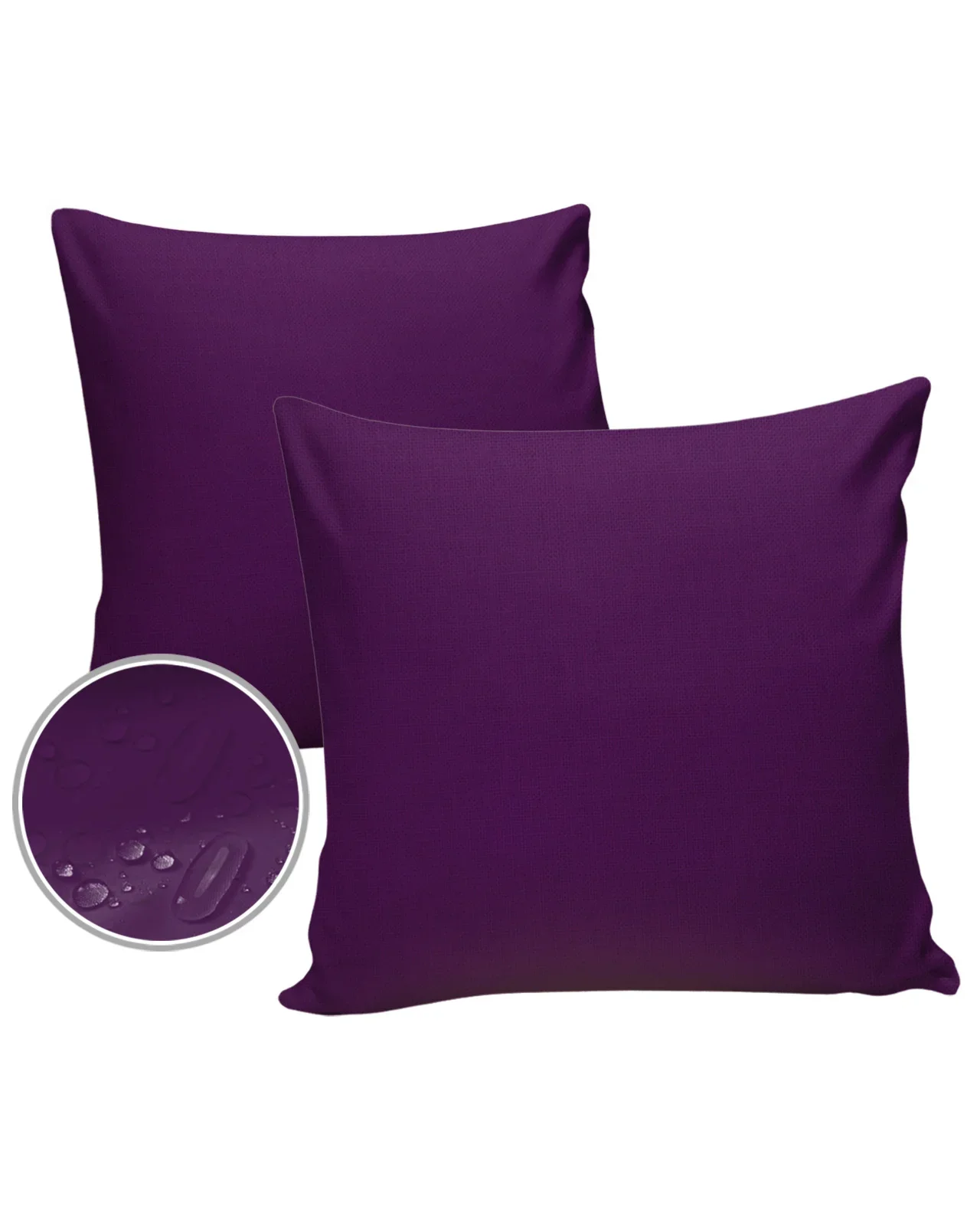 2/4PCS Outdoor Pillowcase Solid Color Dark Purple Waterproof Decorative Sofa Throw Pillow Cover Case Garden Patio Cushion Covers