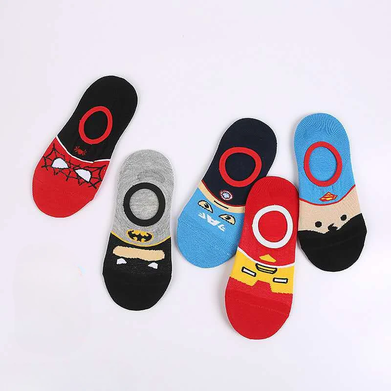 5Pairs Set 1-12Years Cute Cartoon Newborn Baby Boys Socks Non Slip Cotton Cartoon Kids Socks For Boys Girls Toddler Floor Sock