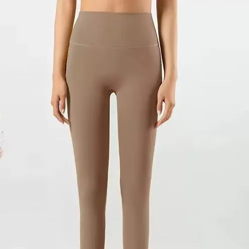 Women Fleece Lined Yoga Pants Autumn Winter Thick No Camel Toe High Waist Butt Lifting Shark Leggings Outer Wear Fitness Pants