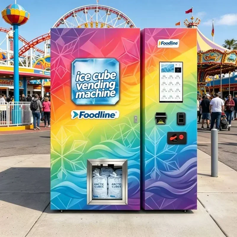 Vending Ice Machines Outdoor Automatic Ice And Water Vending Machine Cube Ice Maker Vending Dispenser For Commercial