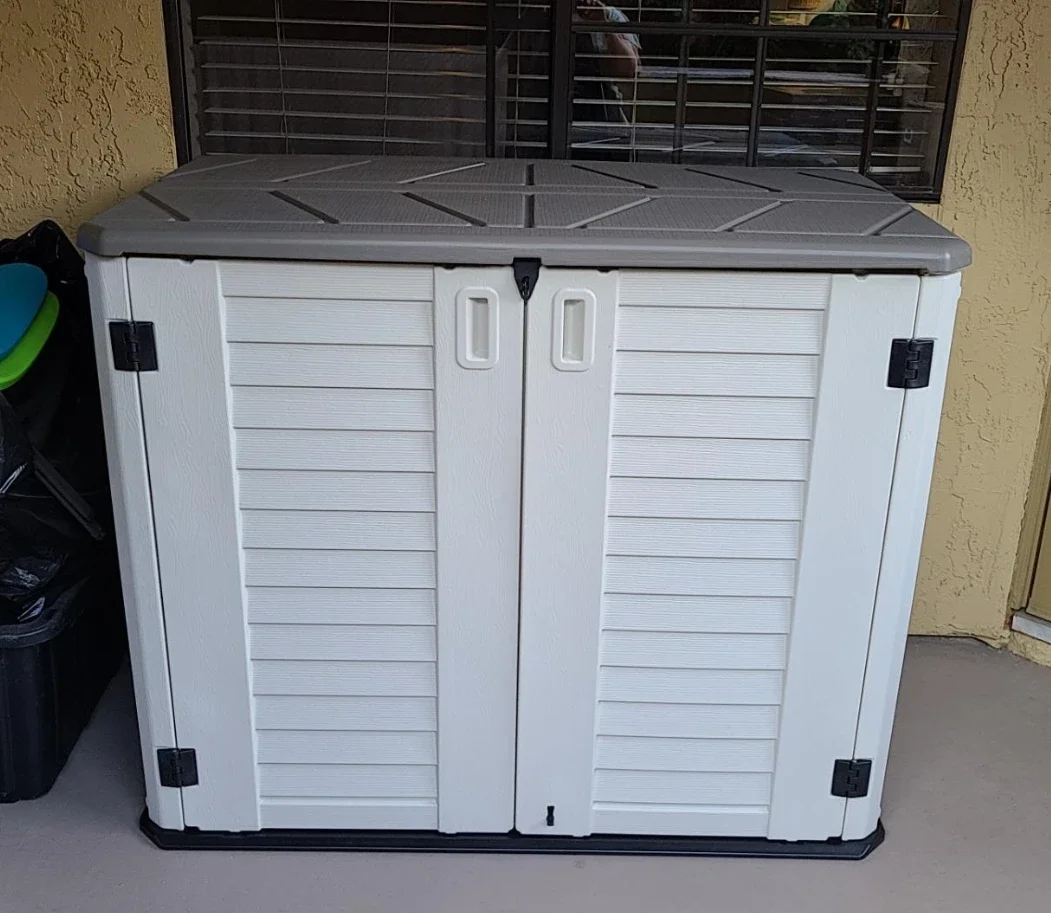 

2026 Outdoor Plastic Waterproof Garden Storage Shed Box Toll Storage Cabinet Shed