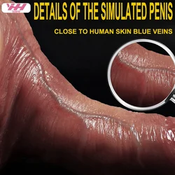 Soft Realistic Cock Sleeve Penis Sex Toys Silicone Enlarger Dick Sleeve Big Real Penis Man Delayed Ejaculation Extend Condom