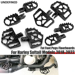 Softail MX Foot Pegs Floorboards Motorcycle Front Rear Footrest For Harley Softail Fatboy Street Bob Breakout Slim FLSL 18-2022