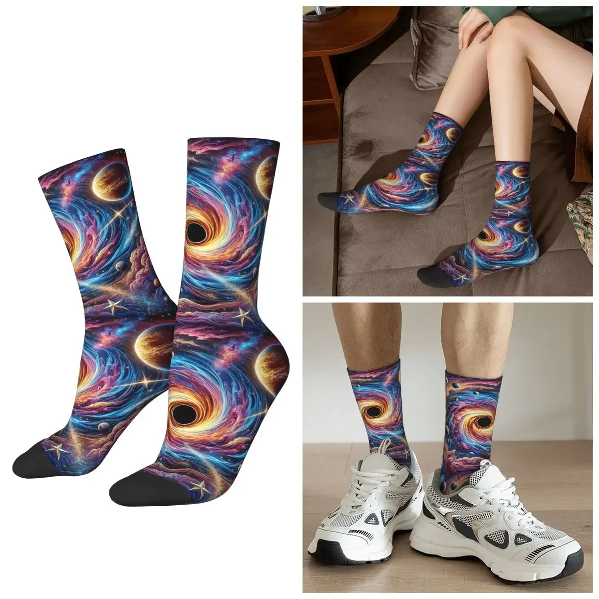 

All Seasons Ethereal Vortex Socks Harajuku Crew Socks Fashion Stockings for Men Women Valentine's Day Gifts