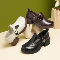 AIYUQI 2026 new women's loafers Lace-up thick-soled lolita shoes for women Large-size non-slip Mary Jane shoes female