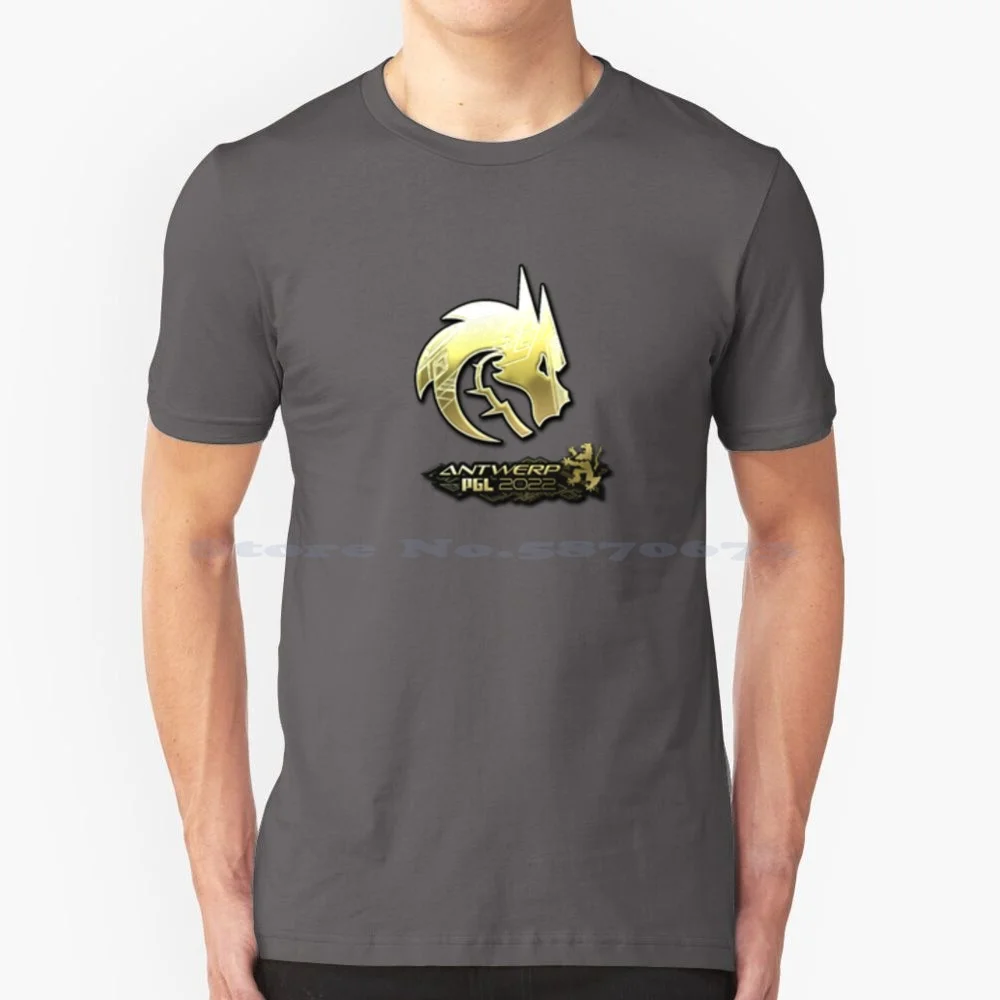 Team Spirit Csgo ( Gold ) T Shirt 100% Cotton Tee Csgo Skins Csgo Clans Csgo Major Pgl Team Spirit Csgo Spirit Simple S1mple