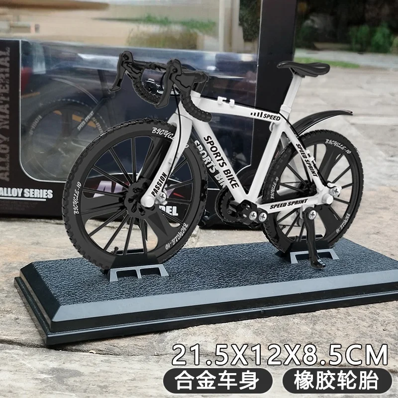 1:8 Mini Model Alloy Bicycle Diecast Decoration Metal Mountain Finger Black Bike Simulation Collection Gifts Toys for boys image 6