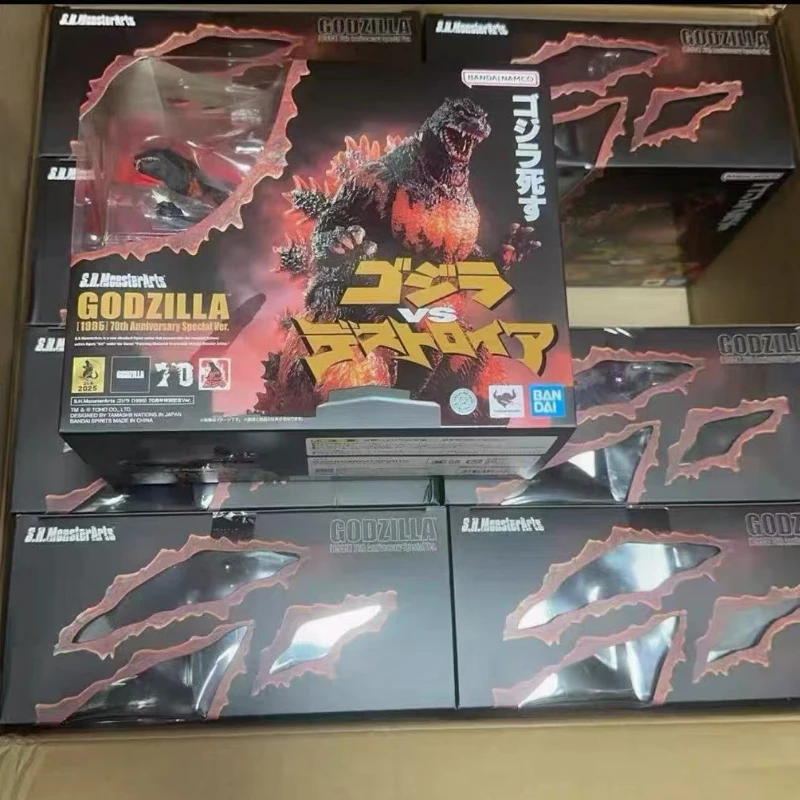 

In Stock Bandai Godzilla S.H.MonsterArts SHM Burning Godzilla 1995 70th Anniversary Special Ver Anime Action Figures Toys PVC