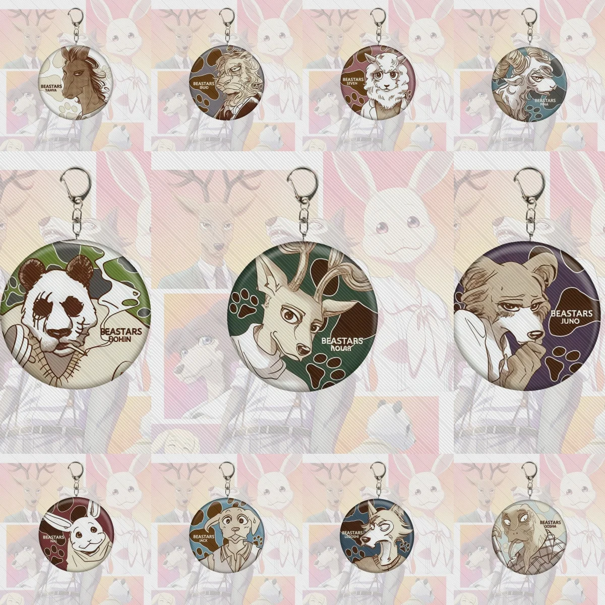6CM New Anime BEASTARS Acrylic Keychain Cosplay Charm Characters Ornament Accessories Good Christmas Gifts