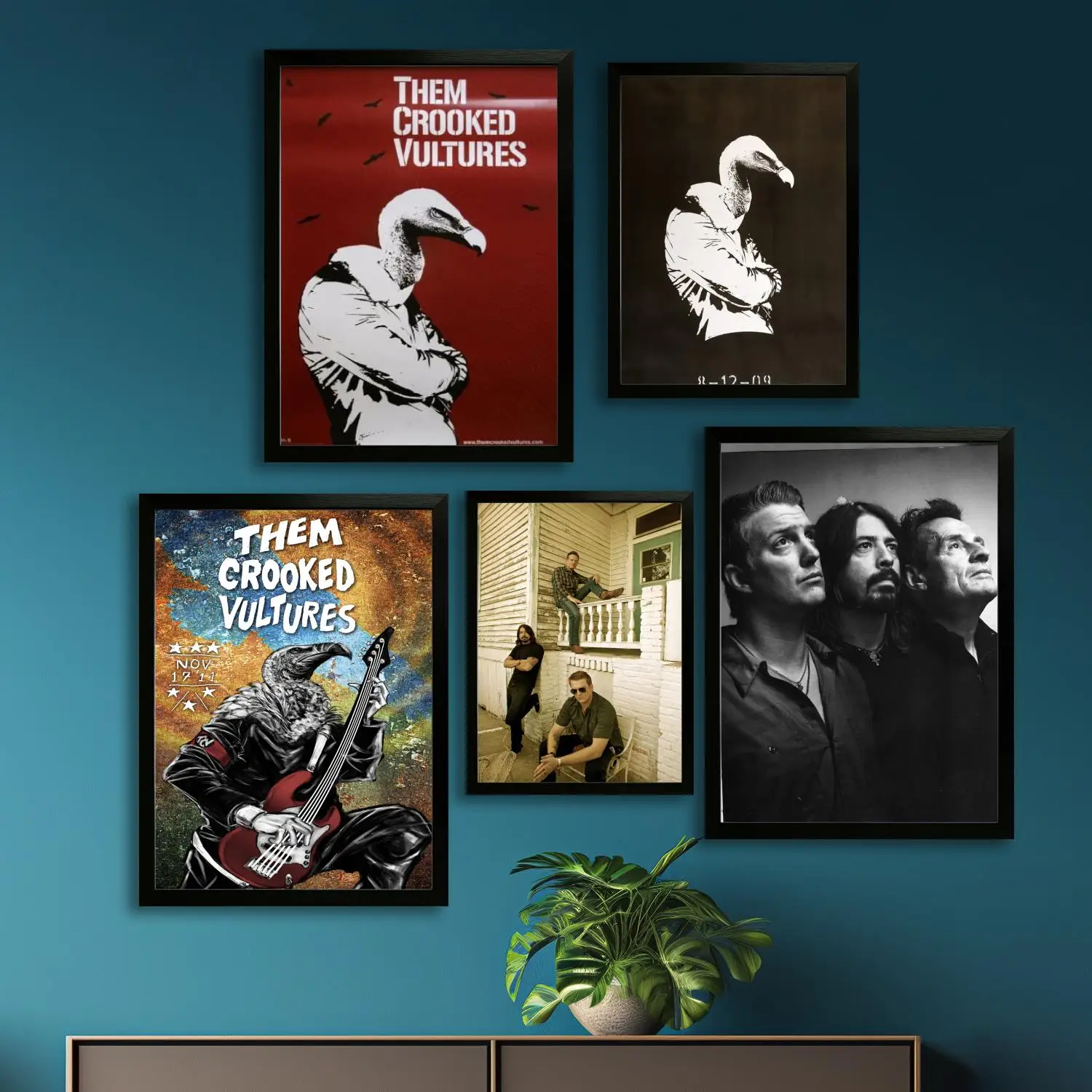 

Them Crooked Vultures Холст Художественный постер и настенное искусство, картина с принтом, Современная семья, Декор спальни, Плакаты, Декоративная живопись