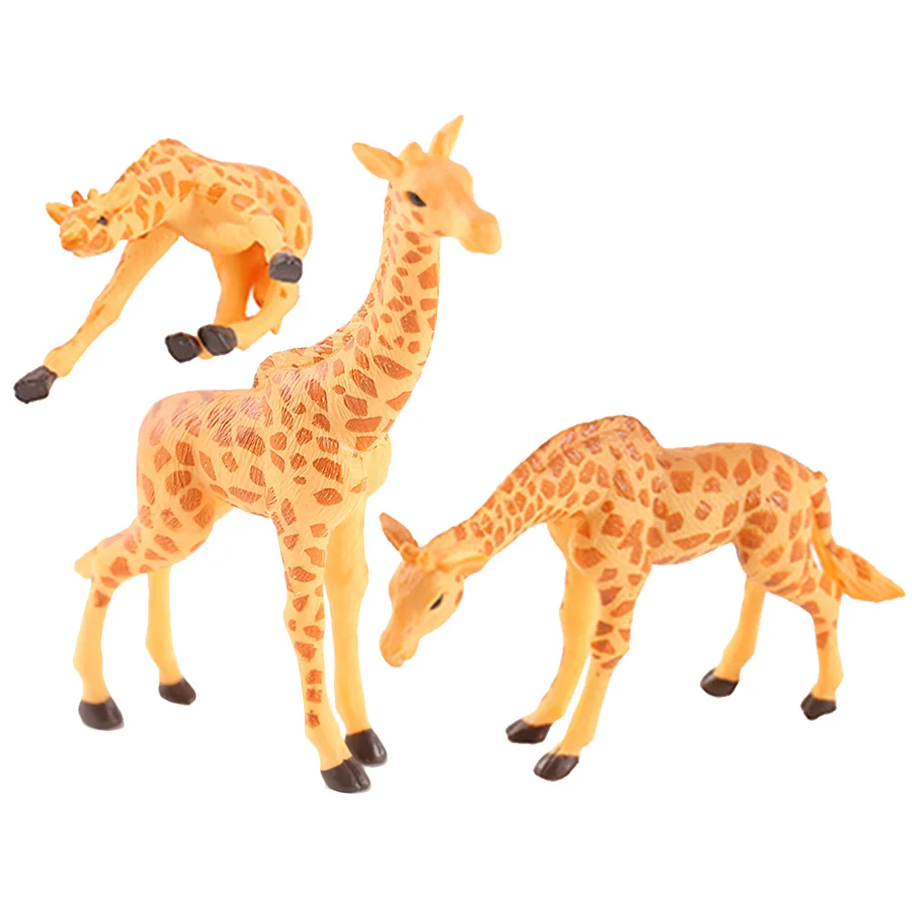 

3pcs Giraffe Animal Models For Giraffe Statue Garden Yard Decor Outdoor Micro Landscaping Ornaments Party Decorations