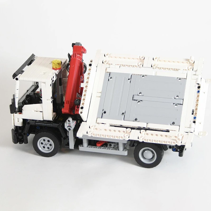 Hot Selling MOC Building Blocks Urban Engineering Vehicle Model Tipper Truck With Crane Assembly Bricks Toys Sets Kid Collection